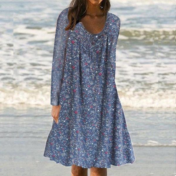 casual dresses 2021 autumn women vintage dress female loose floral print ladies round neck long sleeve vestido de mujer #4, Black;gray
casual dresses 2021 autumn women vintage dress female loose floral print ladies round neck long sleeve vestido de mujer #4, Black;gray