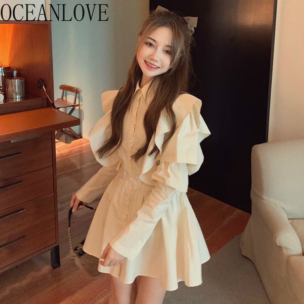 shirt dresses sweet ruffles spring autumn solid a-line vintage vestidos highn high waist mini robes 19605 210415, Black;gray
shirt dresses sweet ruffles spring autumn solid a-line vintage vestidos highn high waist mini robes 19605 210415, Black;gray