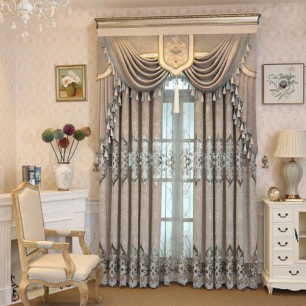 luxury curtain for living room custom grey elegant baroque chenille cloth delicate embroidery window dressing & drapes
luxury curtain for living room custom grey elegant baroque chenille cloth delicate embroidery window dressing & drapes
