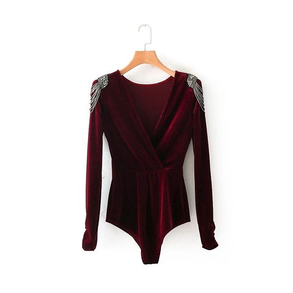 women's jumpsuits & rompers 2021 autumn v neck velvet bodysuit women beading shoulder long sleeve elegant skinny, Black;white
women's jumpsuits & rompers 2021 autumn v neck velvet bodysuit women beading shoulder long sleeve elegant skinny, Black;white