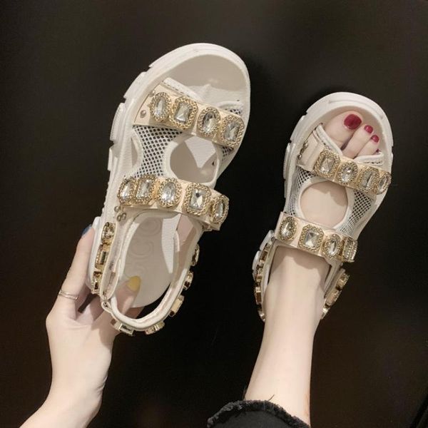 summer sandals for women heels platform female 2021 crystal designer shoes woman wedges fashion sandles, Black
summer sandals for women heels platform female 2021 crystal designer shoes woman wedges fashion sandles, Black