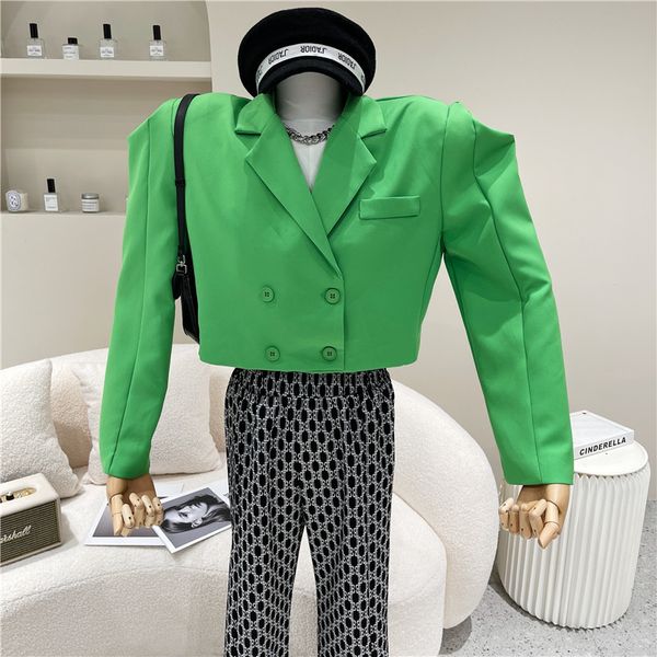 blazers female spring summer fashion niche double breasted short suit jacket top, White;black
blazers female spring summer fashion niche double breasted short suit jacket top, White;black
