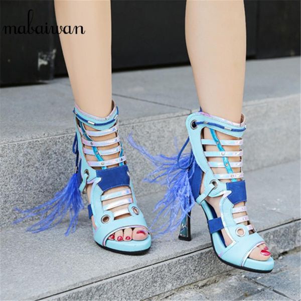 mabaiwan blue summer women sandals high heel gladiator hollow party chunky dress shoes woman genuine leather peep toe fur pumps, Black
mabaiwan blue summer women sandals high heel gladiator hollow party chunky dress shoes woman genuine leather peep toe fur pumps, Black