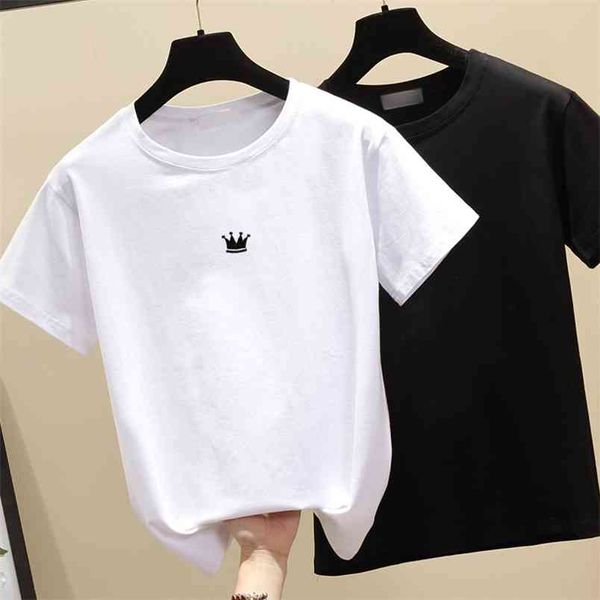 wwenn casual summer tshirt femme solid female short sleeve t shirt women cotton slim embroidery white black t-shirt woman 210507
wwenn casual summer tshirt femme solid female short sleeve t shirt women cotton slim embroidery white black t-shirt woman 210507