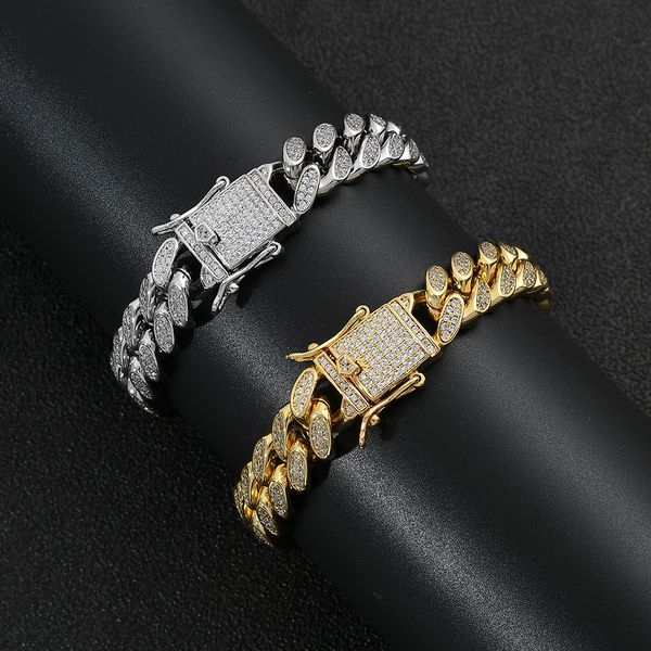 hip-hop rings copper cuban chains irconium-filled men's bracelet micro-zircon ring, Black
hip-hop rings copper cuban chains irconium-filled men's bracelet micro-zircon ring, Black
