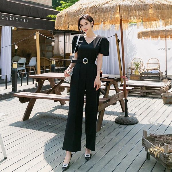 women's jumpsuits & rompers elegant korean formal short sleeve office ol jumpsuit summer women notched collar work wear black vintage, Black;white
women's jumpsuits & rompers elegant korean formal short sleeve office ol jumpsuit summer women notched collar work wear black vintage, Black;white