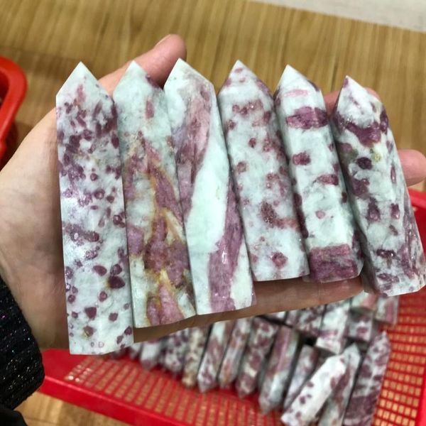 natural rubellite quartz wands pink red tourmaline crystal obelisk point healing decoration stone products indie home gems decorative object
natural rubellite quartz wands pink red tourmaline crystal obelisk point healing decoration stone products indie home gems decorative object