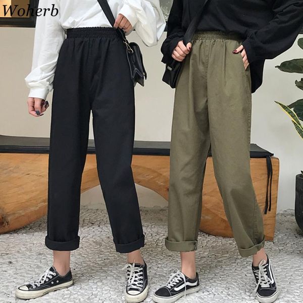 women's pants & capris woherb harajuku cargo women modis plus size casual solid wide leg 2021 girls all-match ankle-length trousers, Black;white
women's pants & capris woherb harajuku cargo women modis plus size casual solid wide leg 2021 girls all-match ankle-length trousers, Black;white
