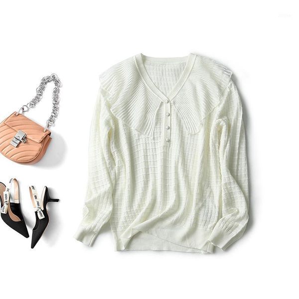 2021 autumn arrival office lady sweater base blouse women hmr20516oct4 women's sweaters, White;black
2021 autumn arrival office lady sweater base blouse women hmr20516oct4 women's sweaters, White;black