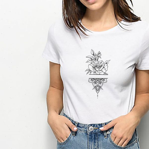 womens t shirt female trendy harajuku tee tattoo designs pretty fashion print ropa mujer delicate versatile, White
womens t shirt female trendy harajuku tee tattoo designs pretty fashion print ropa mujer delicate versatile, White