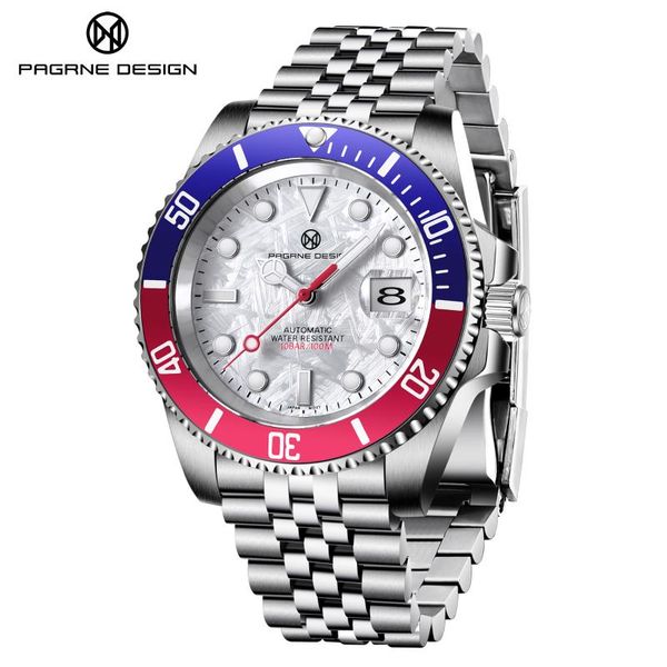 men's watch automatic mechanical luxury stainless steel luminous 100m waterproof clock relogio date 24 jewels 2021 wristwatches, Slivery;brown
men's watch automatic mechanical luxury stainless steel luminous 100m waterproof clock relogio date 24 jewels 2021 wristwatches, Slivery;brown
