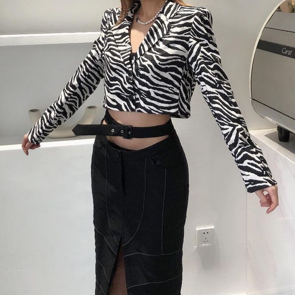 women's suits & blazers black white zebra pattern suit jacket women fall/winter 2021 slim crop casual cardigan fashion, White;black
women's suits & blazers black white zebra pattern suit jacket women fall/winter 2021 slim crop casual cardigan fashion, White;black