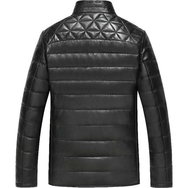 men's leather & faux genuine men duck down jacket collar mens sheepskin coat chaqueta cuero hombre d-129399 kj1089, Black
men's leather & faux genuine men duck down jacket collar mens sheepskin coat chaqueta cuero hombre d-129399 kj1089, Black