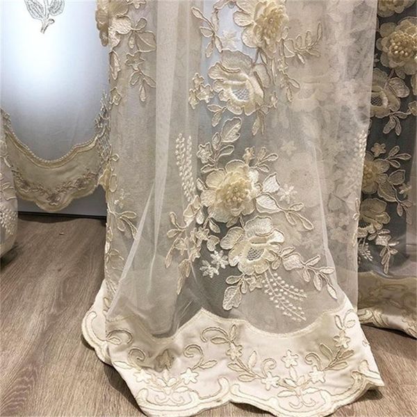 european high-end luxury window screen embossed rope embroidery flower tulle curtain for living room bedroom beige sheer panel#4 & drapes
european high-end luxury window screen embossed rope embroidery flower tulle curtain for living room bedroom beige sheer panel#4 & drapes