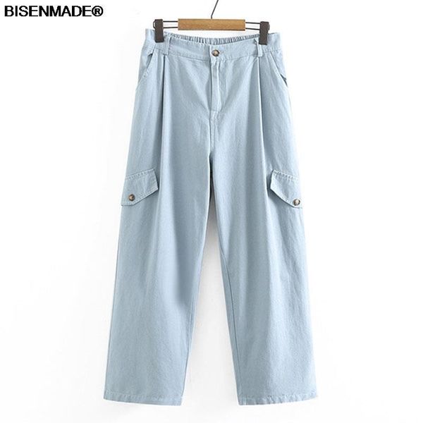 plus size pants women clothing jeans 2021 autumn high waist denim wide leg cargo 867 
plus size pants women clothing jeans 2021 autumn high waist denim wide leg cargo 867