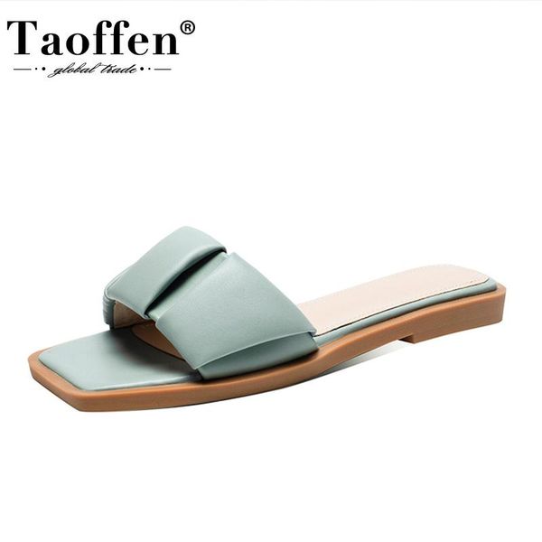 sandals taoffen women summer flat heel real leather square toe slippers fashion casual shoes size 34-40, Black
sandals taoffen women summer flat heel real leather square toe slippers fashion casual shoes size 34-40, Black
