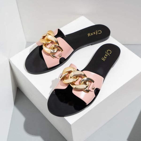 slippers ladies flat heel leather mule shoes round toe metal chain sandals outdoor slip-on casual women's summer 2021, Black
slippers ladies flat heel leather mule shoes round toe metal chain sandals outdoor slip-on casual women's summer 2021, Black
