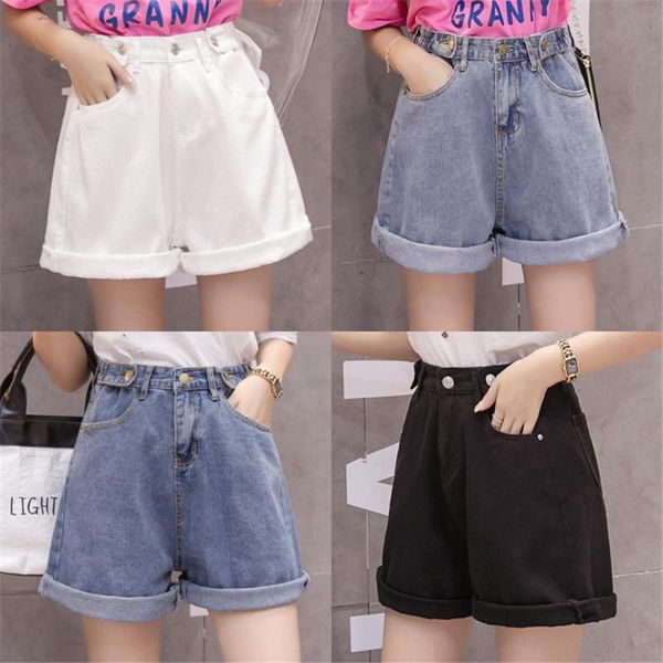 fashion vintage denim shorts women korean style casual loose all match crimping lady jeans summer short pants women's, Blue
fashion vintage denim shorts women korean style casual loose all match crimping lady jeans summer short pants women's, Blue