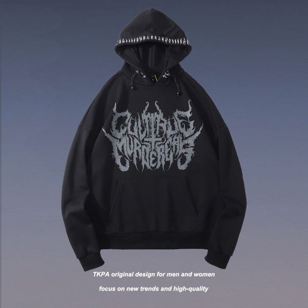 tkpa guochao brand ins american high street dark wind hoodie men's loose couple's fashion, Black
tkpa guochao brand ins american high street dark wind hoodie men's loose couple's fashion, Black