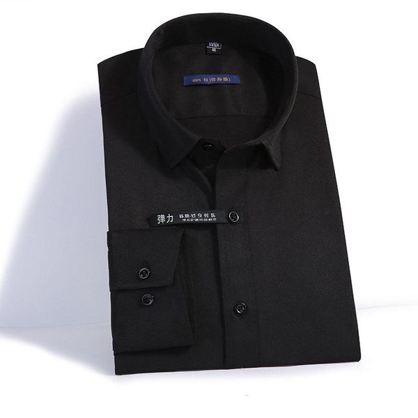men's casual shirts black bamboo fiber dress shirt 2021 brand slim fit long sleeve men formal business for chemise, White;black
men's casual shirts black bamboo fiber dress shirt 2021 brand slim fit long sleeve men formal business for chemise, White;black