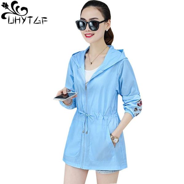 women's jackets uhytgf fashion hooded sun protection clothing summer coat women long sleeve embroidered breathable elegant thin jacket, Black;brown
women's jackets uhytgf fashion hooded sun protection clothing summer coat women long sleeve embroidered breathable elegant thin jacket, Black;brown