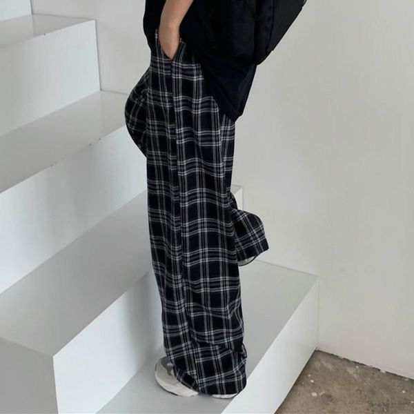women's pants & capris women fashion plus size 3xl black plaid retro harajuku students streetwear full length wide leg trousers womens, Black;white
women's pants & capris women fashion plus size 3xl black plaid retro harajuku students streetwear full length wide leg trousers womens, Black;white