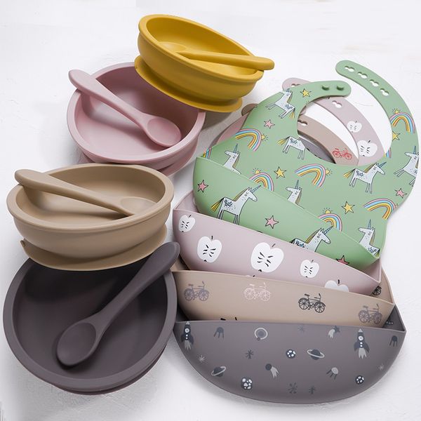 Baby Tableware Set Waterproof Cartoon Kid Bibs Non-Slip Feedings Silicone Bowl Newborn Accessories Baby Feeding Supplies
Baby Tableware Set Waterproof Cartoon Kid Bibs Non-Slip Feedings Silicone Bowl Newborn Accessories Baby Feeding Supplies