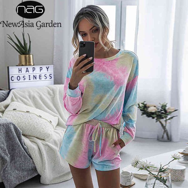 newasia tie dye 2 piece set women oversize t-shirt and shorts set printed long sleeve fitness set sports tracksuit home clothes 210413, Gray
newasia tie dye 2 piece set women oversize t-shirt and shorts set printed long sleeve fitness set sports tracksuit home clothes 210413, Gray