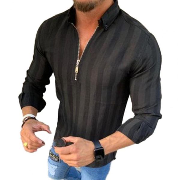men's casual shirts men shirt striped long sleeve autumn winter arrivals loose lapel pullover handsome zipper neck for dating, White;black
men's casual shirts men shirt striped long sleeve autumn winter arrivals loose lapel pullover handsome zipper neck for dating, White;black