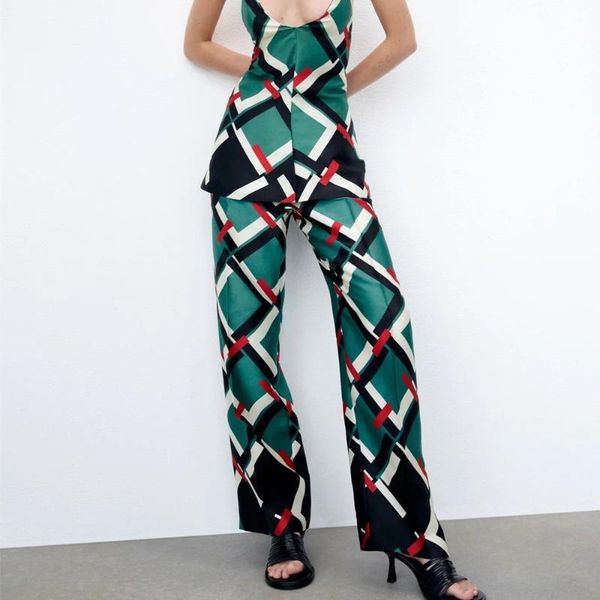 women's pants & capris 2021 spring/autumn geometric print woman pant fashion high waist elastic straight leg long casual chic female cl, Black;white
women's pants & capris 2021 spring/autumn geometric print woman pant fashion high waist elastic straight leg long casual chic female cl, Black;white