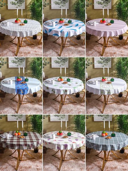 table cloth exquisite round pvc tablecloth waterproof, oil-proof and scald-proof disposable plaid plastic tapete
table cloth exquisite round pvc tablecloth waterproof, oil-proof and scald-proof disposable plaid plastic tapete