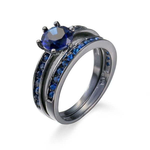 wedding rings 2021 luxury fashion genuine blue zircon ring black gold couple 2pcs/set diamond eternal men women gift jewelry, Slivery;golden
wedding rings 2021 luxury fashion genuine blue zircon ring black gold couple 2pcs/set diamond eternal men women gift jewelry, Slivery;golden