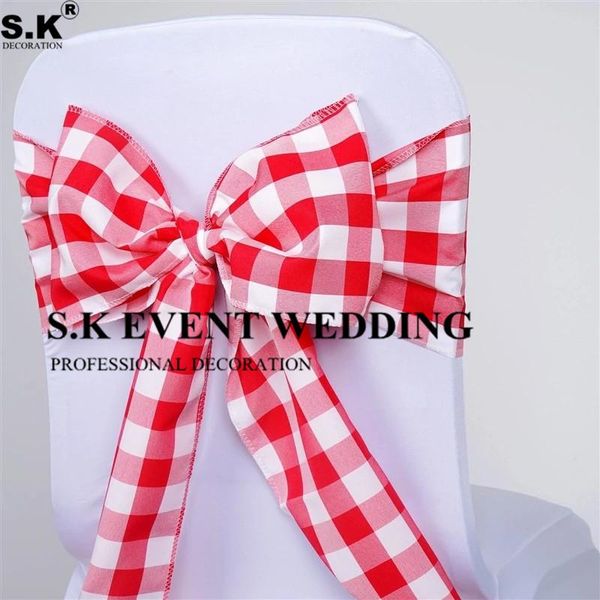 6"x108" plaid checkered polyester chair sash tie bow band for banquet wedding cover decoration sashes
6"x108" plaid checkered polyester chair sash tie bow band for banquet wedding cover decoration sashes