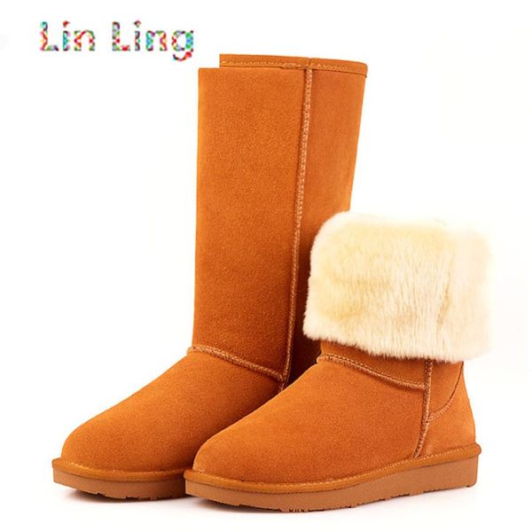 boots 2021 linling genuine leather women's winter high high-quality cowhide snow plush fur flat bottom warm boot, Black
boots 2021 linling genuine leather women's winter high high-quality cowhide snow plush fur flat bottom warm boot, Black