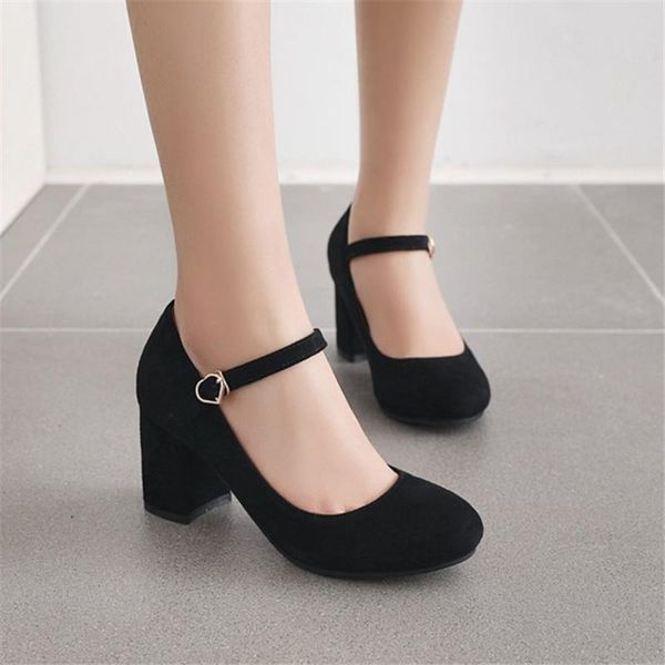 classic 2021 spring fall shoes women chunky block high heels ankle strap faux suede shallow pumps lady footwear plus sz dress, Black
classic 2021 spring fall shoes women chunky block high heels ankle strap faux suede shallow pumps lady footwear plus sz dress, Black