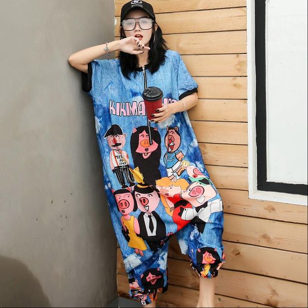 womens romper hip hop design cartoon pattern short sleeve jumpsuit summer women wear dance pants novelty one piece overalls baggy, Black;white
womens romper hip hop design cartoon pattern short sleeve jumpsuit summer women wear dance pants novelty one piece overalls baggy, Black;white