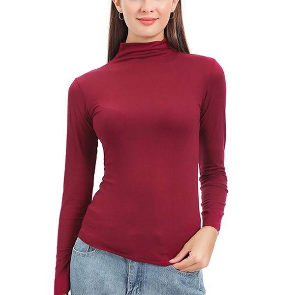women autumn spring basic slim bottoming shirt solid long sleeve harajuku turtleneck girls tshirt black all-match t-shirts 210520, White
women autumn spring basic slim bottoming shirt solid long sleeve harajuku turtleneck girls tshirt black all-match t-shirts 210520, White