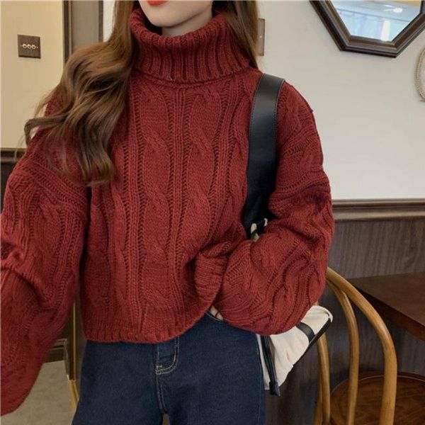 women's sweaters winter turtleneck knitted pullover sweater women solid loose vintage female casual korean fashion warm 2021, White;black
women's sweaters winter turtleneck knitted pullover sweater women solid loose vintage female casual korean fashion warm 2021, White;black