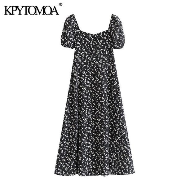 women chic fashion floral print front slit midi dress puff sleeves back stretchy female dresses vestidos 210420, Black;gray
women chic fashion floral print front slit midi dress puff sleeves back stretchy female dresses vestidos 210420, Black;gray