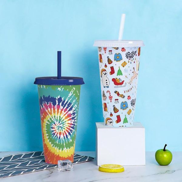 mugs 710ml with straws lid plastic drinking cup personalized color changing cups coffee tumbler water bottle
mugs 710ml with straws lid plastic drinking cup personalized color changing cups coffee tumbler water bottle