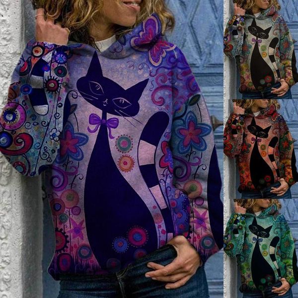 casual loose women autumn winter digital cats print hoodie long sleeve sweatshirt pullover women's hoodies & sweatshirts, Black
casual loose women autumn winter digital cats print hoodie long sleeve sweatshirt pullover women's hoodies & sweatshirts, Black