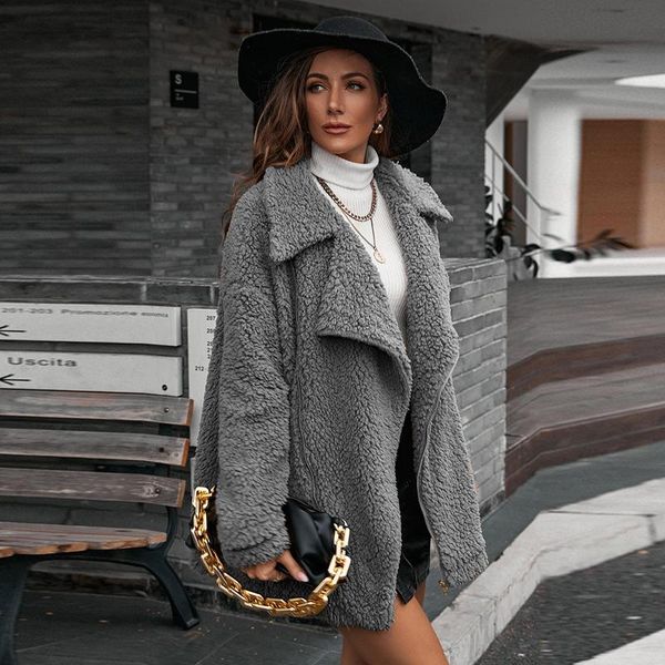 women's fur & faux fashion elegant casual jackets women turn-down collar slim coat 2021 winter loose ladies zipper cardigan outwear, Black
women's fur & faux fashion elegant casual jackets women turn-down collar slim coat 2021 winter loose ladies zipper cardigan outwear, Black