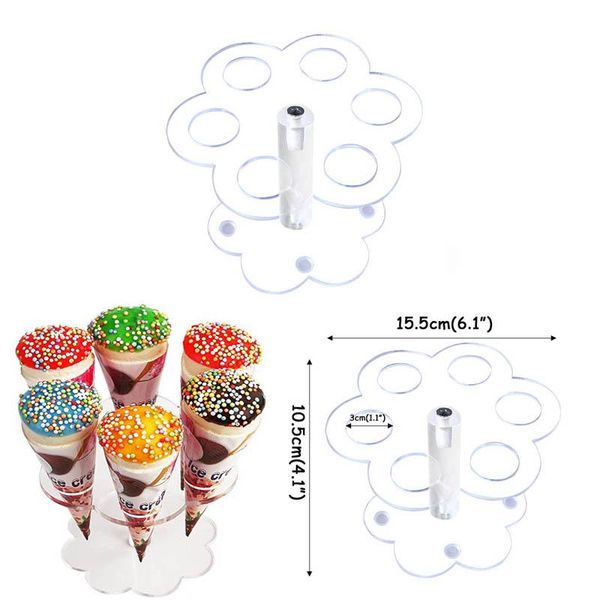 6holes clear acrylic ice cream stand wedding birthday party decoration sweet cone holder christmas dessert display
6holes clear acrylic ice cream stand wedding birthday party decoration sweet cone holder christmas dessert display
