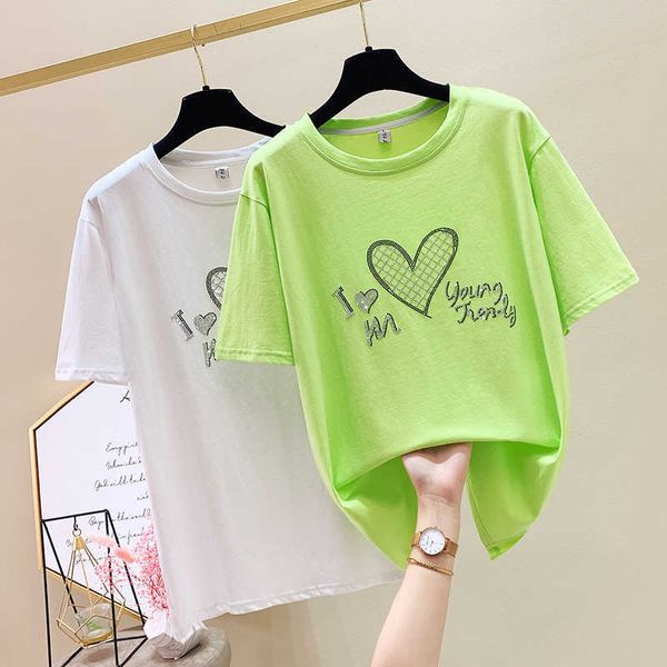 l-4xl plus size women fashion letter diamond t-shirt short sleeve o neck loose casual harajuku oversized t-shirt tees 210604, White
l-4xl plus size women fashion letter diamond t-shirt short sleeve o neck loose casual harajuku oversized t-shirt tees 210604, White