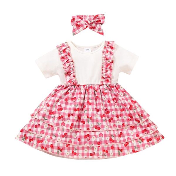 girl's dresses cherry stitching girls baby dress summer pink princess short sleeve with hairpin children sweet o-neck kids, Red;yellow
girl's dresses cherry stitching girls baby dress summer pink princess short sleeve with hairpin children sweet o-neck kids, Red;yellow