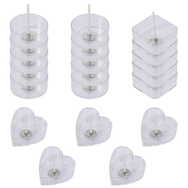 dog apparel 20pcs plastic clear tealight cups holders tea light candle wicks