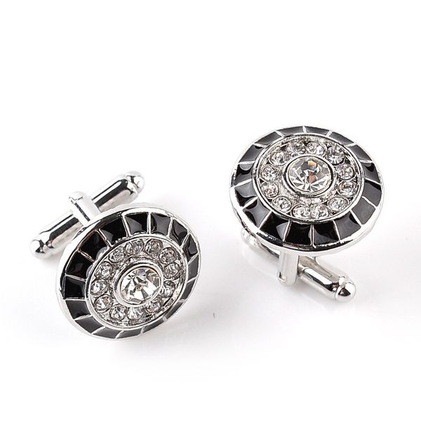 diamond cufflinks round business suit shirt cuff links button clasps for men fashion jewelry, Silver
diamond cufflinks round business suit shirt cuff links button clasps for men fashion jewelry, Silver
