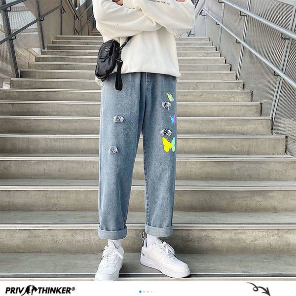 men's jeans man reflective butter- printed male straight autumn korean streetwear bottoms couple loose denim pants b45x, Blue
men's jeans man reflective butter- printed male straight autumn korean streetwear bottoms couple loose denim pants b45x, Blue