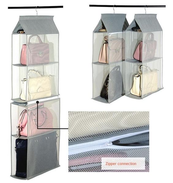 hanging handbag organizer with 4 large heavy-duty mesh shelves storage detachable design closet purse bag bags
hanging handbag organizer with 4 large heavy-duty mesh shelves storage detachable design closet purse bag bags