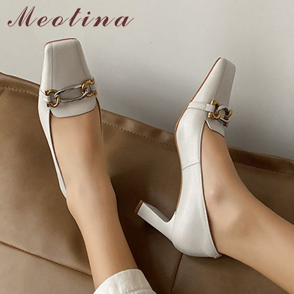 meotina genuine leather women shoes high heel pumps square toe metal decoration fashion shoes chunky heels slip on footwear 40 210520, Black
meotina genuine leather women shoes high heel pumps square toe metal decoration fashion shoes chunky heels slip on footwear 40 210520, Black